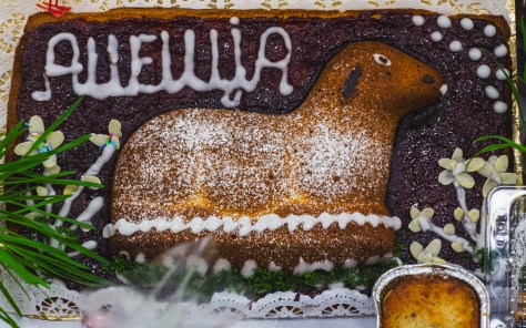 Traditional Polish Easter lamb cake