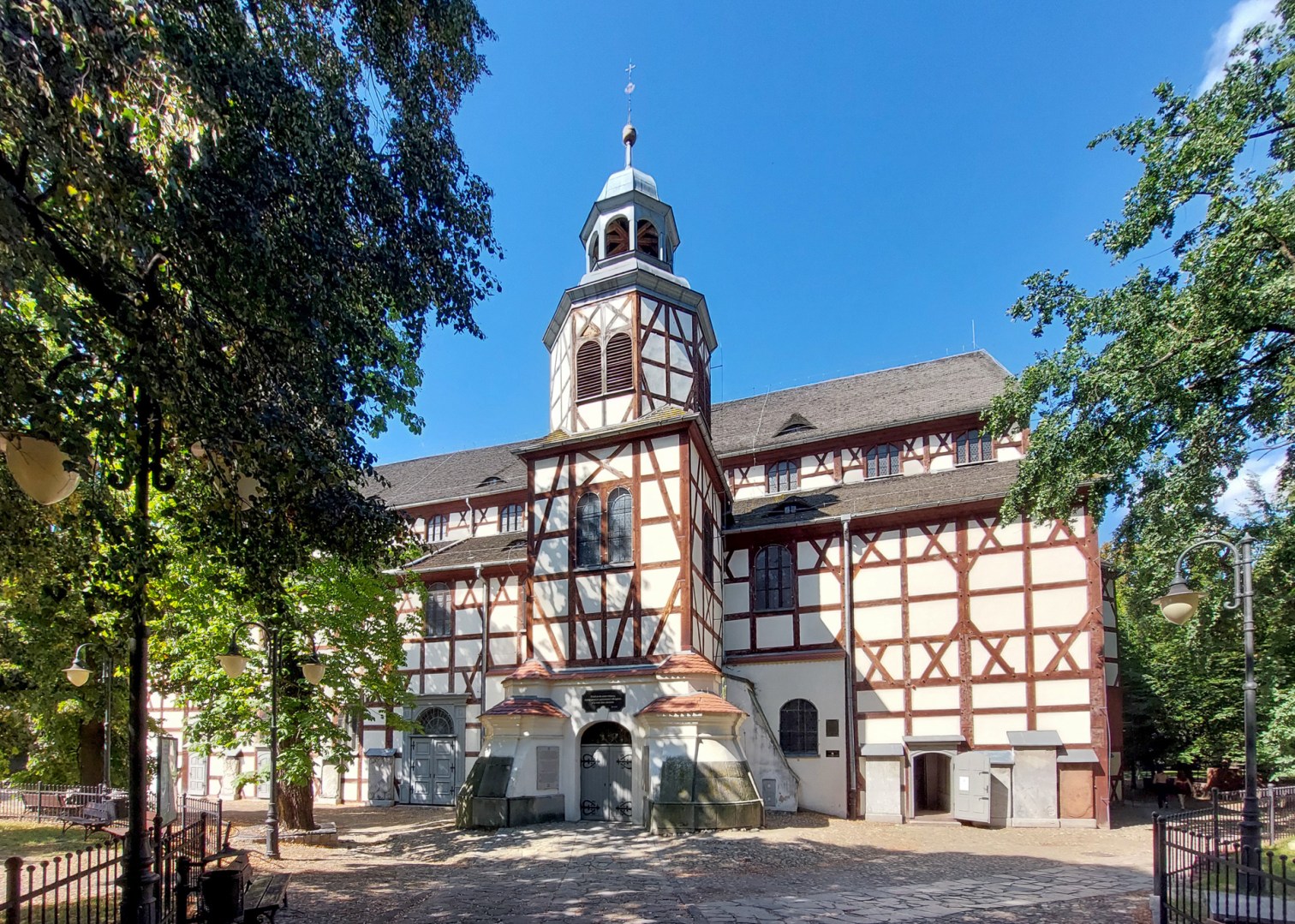 Exterior of the Church of Peace in Jawor, UNESCO wooden church in Lower Silesia, Poland