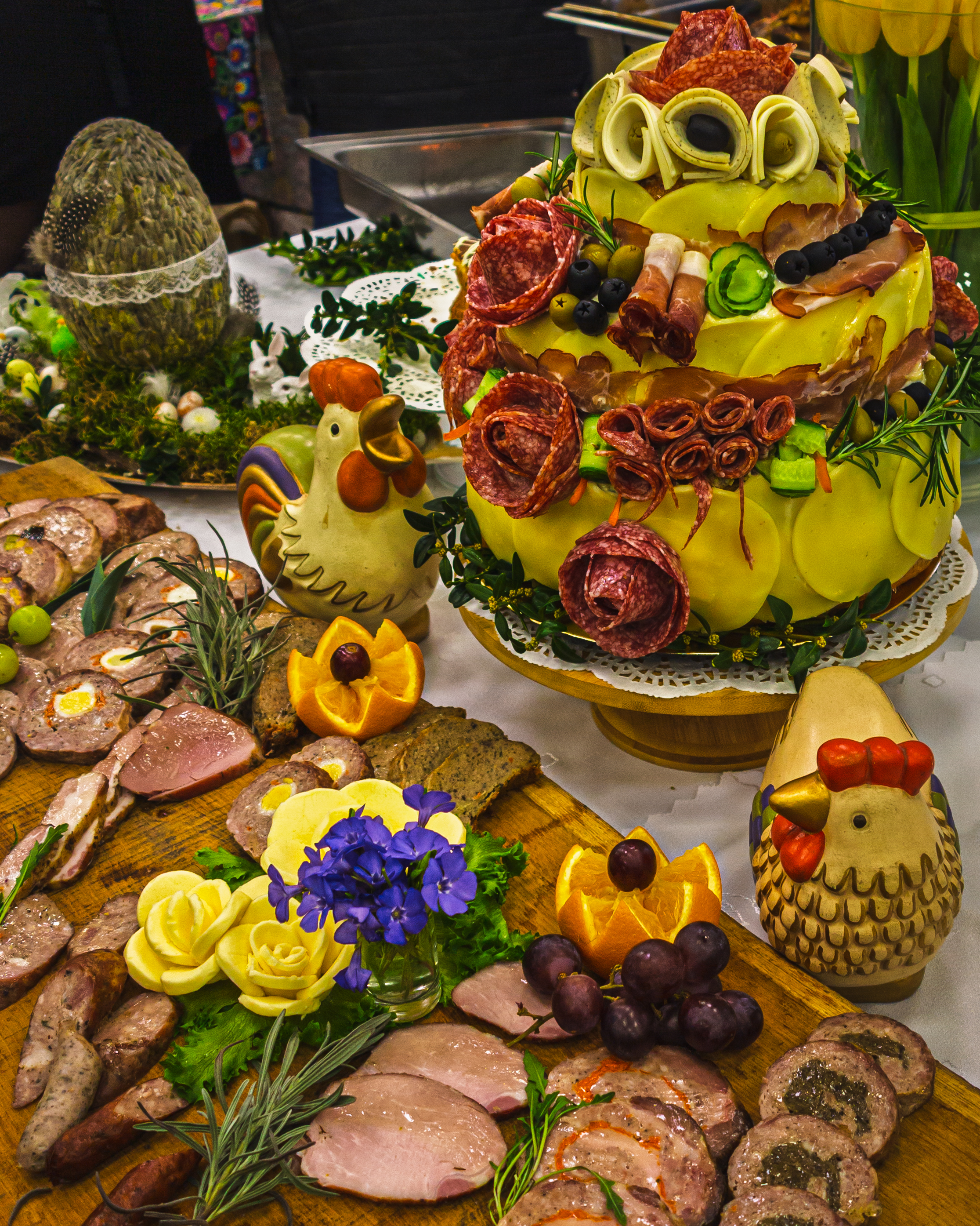 Traditional Easter food display at Sieradz Easter Tables event